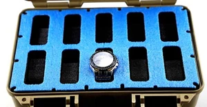 Revised 2026 10 Uhrensammler blau Topper Schaumstoffeinlage für Ihr Nanuk 909 Gehäuse - Bild 1 von 4