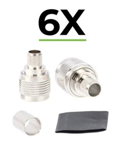 Bolton Crimp Stecker 6er-Pack N-Stecker für Bolton 400 oder LMR400¬Æ - Bild 1 von 1