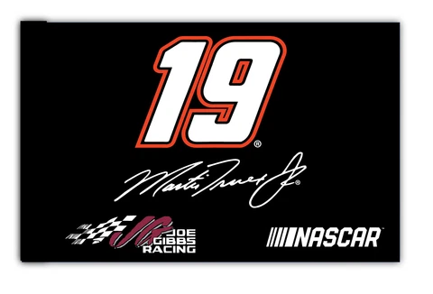 NASCAR Driver Flag-Martin Truex Jr. #19 Outdoor/Indoor 3'x5' Flag Cover