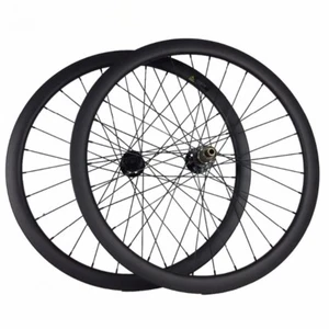 29er Gravel Road Bike Carbon Wheelset Clincher Disc Brake 6 Bolt Center Lock Hub - Picture 1 of 18
