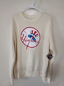 Herren Majestic Threads Haferflocken New York Yankees Fleece Pullover Sweatshirt - Bild 1 von 4