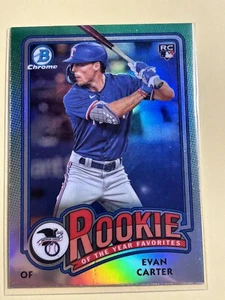 2024 Bowman Chrome - Evan Carter ( Rangers ) Rookie of Year Favorites #ROY-12 - Picture 1 of 2