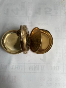 Antique Pocket Watch Hampden Gold Plated - Picture 1 of 7