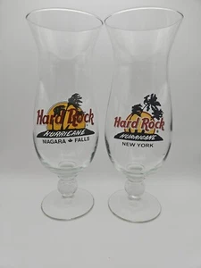 Occhiali da cocktail Hard Rock Cafe Niagra Falls & New York Hurricane!! - Foto 1 di 3