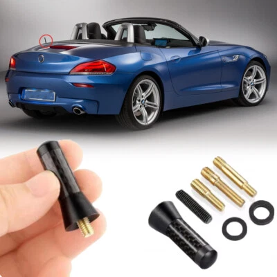 Antena de teto aérea rádio aparência carbono 1,4" mastro curto AM/FM para 328i X5 M3 Z4 - Imagem 1 de 4