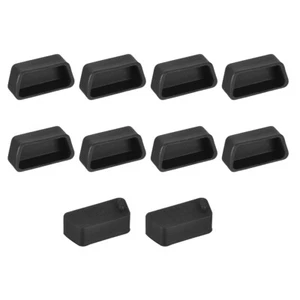 Silicone VGA Port Anti-Dust Stopper Cap Cover for DB9, RS232, Black 10pcs - Afbeelding 1 van 4