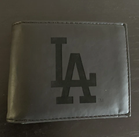 Los Angeles Dodgers MLB Laser Engraved Black Bifold Wallet Cover