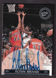 Elton Brand 1999 Press Pass SE On Card Autograph Duke