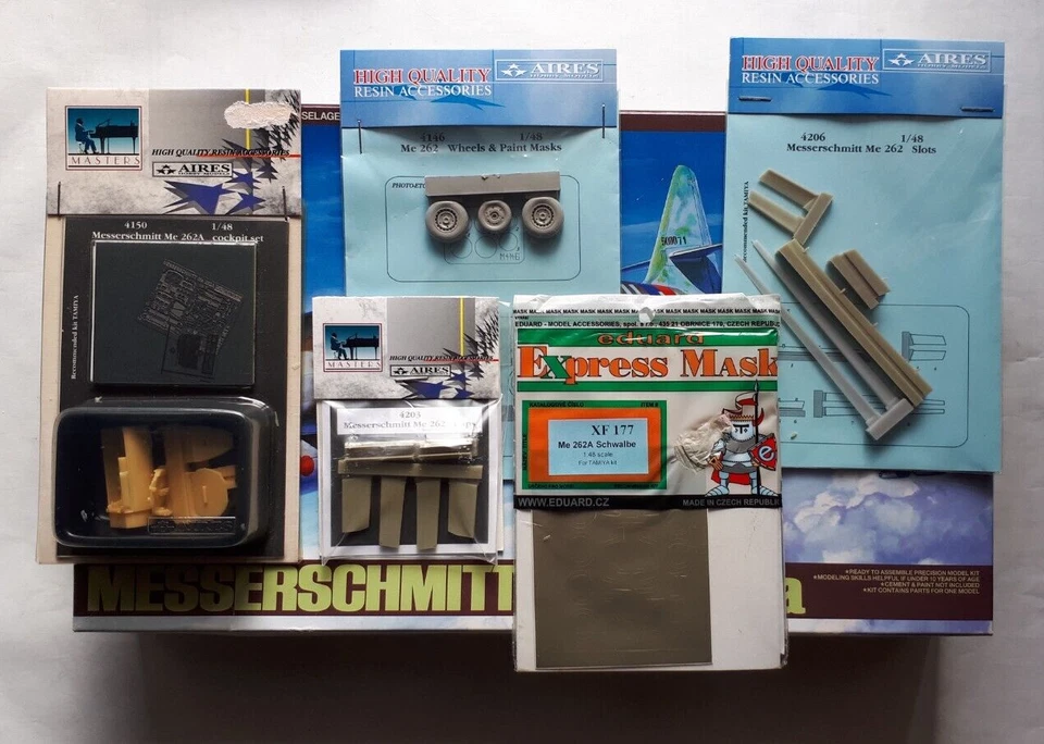 Messerschmitt Me 262 A-1a TAMIYA 61087 1:48 EDUARD AIRES 4150 mask slot wheel - Immagine 1 di 4