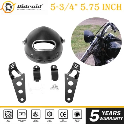 5-3/4" 5.75 pulgadas LED Faro Motocicleta Soporte Carcasa Cubo Carcasa Montaje Foto 1 de 4