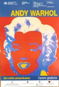 ANDY WARHOLUN MITO AMERICANO MARILYN VINTAGE POP ART POSTER ITALIEN AUF LEINEN - Bild 1 von 1