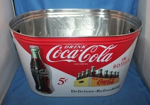 Vintage Reproduction Coca Cola Tin Cooler Tub - Picture 1 of 2