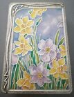 churchill's biscuit tin vintage daffodils spring art nouveau style