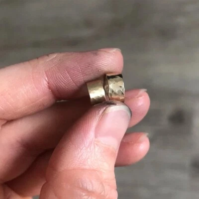 Hammered Texture 9ct Gold Ear cuff minimal Jewellery - Image 1 of 4