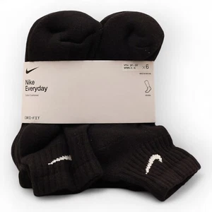 Nike Everyday Youth/Kids Dri-Fit Training Socks Size YTH 3Y-5Y / 4-6Wmn 6 Pairs - Picture 1 of 7