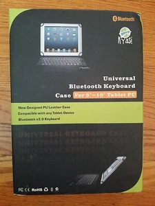 NUEVO Estuche con Teclado Bluetooth Universal Inalámbrico Kyasi para Tabletas de 9-10" ¡Negro!! - Imagen 1 de 2