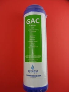 Express GAC Water Filter Replacement Cartridge 5 Micron GAC Carbon Coconut 10" - Picture 1 of 3