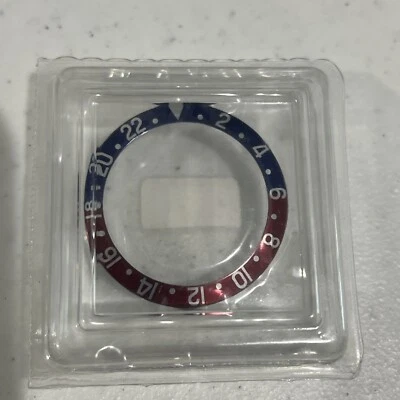 Moldura Rolex 1675 17650 Pepsi inserção azul/vermelho nova autêntica 315-16750-6-A1 - Imagem 1 de 2