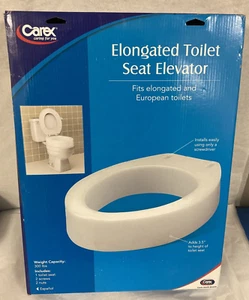 CAREX B30600, Elevador de asiento de inodoro alargado 3,5" - Imagen 1 de 9