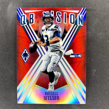 2019 Panini Phoenix QB Vision #10 Russell Wilson Red Prism SP #/299 Seahawks