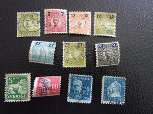 SUEDE - timbre yvert/tellier n° 102 106/111 123a 125a 129a 130a obl (A85) - Imagen 1 de 2