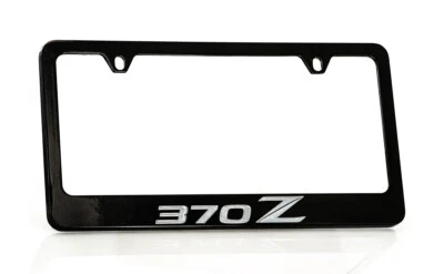 Nissan 370 Z Black Coated Metal License Plate Frame Holder - Image 1 of 4
