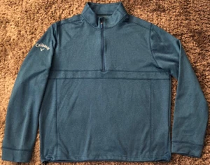 D129 Callaway Thermal Waffle Opti Dry Weather Series 1/4 Zip Pullover Golf Men L - Picture 1 of 12