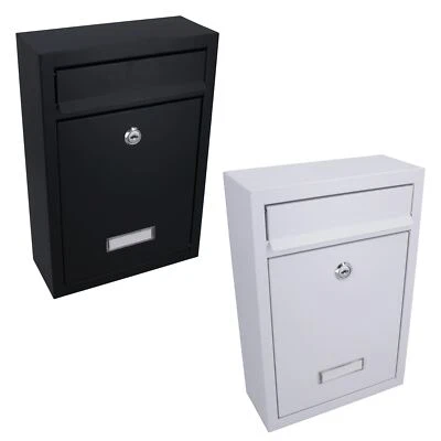 Modern Style Letter Post Mail Box Metal Wall Door Gate House Lockable Garden - Image 1 of 4