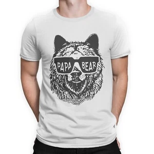 Papa Bear T-Shirt Funny Gift Idea Dad Daddy Birthday Cool Grizzly Father's Day - Picture 1 of 2