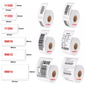Label Etiketten für Dymo 99014 99012 11354 Labelwriter 400 450 Turbo 320 400 Duo - Bild 1 von 56
