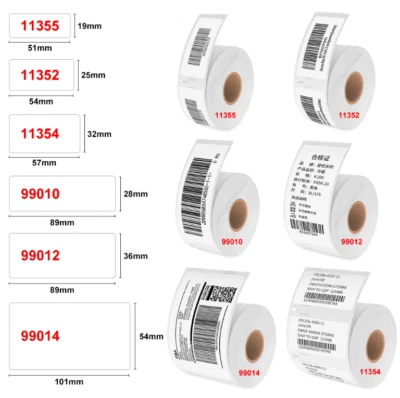 Label Labels for Dymo 99014 99012 11354 Labelwriter 400 450 Turbo 320 400 Duo - Image 1 of 4