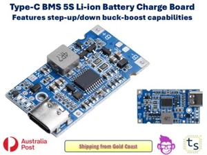 Type-C BMS 5S Li-ion Battery Charge Board step-up/down buck-boost capabilities - Picture 1 of 4