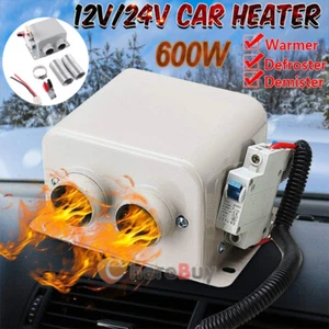 Car Heater 12V Portable Electric DC Heating Fan Defogger Defroster Demister 600W - Picture 1 of 12