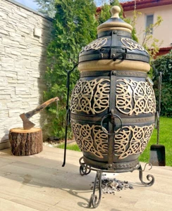 Tandoor "Schafran", Schamottofen, Gartengrill, Grillofen, Backofen, Keramikofen. - Bild 1 von 13