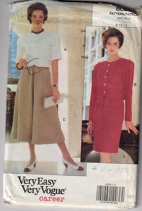 8025 VOGUE Easy - TOP/JACKET SKIRT & Split SKIRT - Sz 8/10/12 - Picture 1 of 2