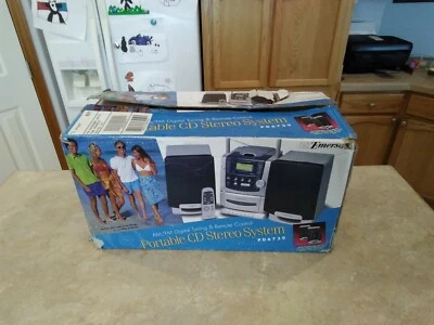 NOS Emerson CD Stereo System pd6739 In Box Complete New Vintage 2000 - Image 1 of 4