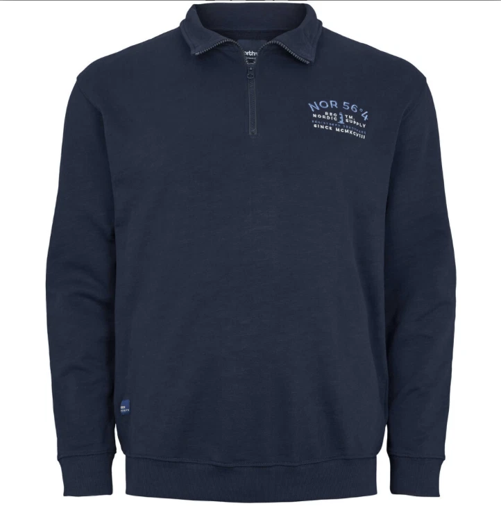 NORTH 56º4 1/2 ZIP Sweat Shirt/Navy - 6XL SRP £79.95 DPD NEXT DAY - Image 1 of 1
