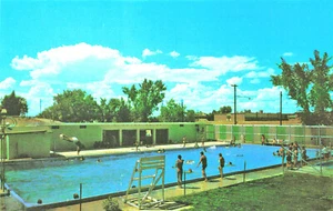 Douglas WY Städtisches Schwimmbad Postkarte - Bild 1 von 2