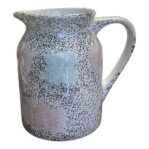 Guyroc Speckled Sponge Pitcher Multi-Color Ceramic Pottery Abstract Vtg Y2K - Picture 1 of 6