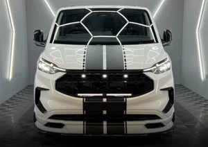 Per Ford Transit Custom 2024+ Griglia Raptor con LED e Luce di marcia Nero Lucido - Foto 1 di 4