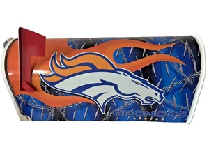 DENVER BRONCOS Custom Mailbox~JERSEYS~HELMETS~HATS - Picture 1 of 2