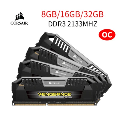 Corsair Vengeance Pro 32GB 16GB 8GB DDR3 OC 2133MHz DIMM Desktop Memory LOT SL - Image 1 of 4