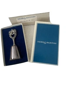 Vintage Reed And Barton First Annual Valentine Silver Bell 426 Original Box - Picture 1 of 8
