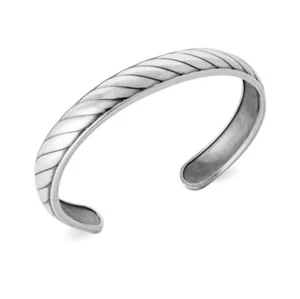 Jonc Herren Armband aus 925/000 Silber gealtert - breites Flechtmuster - Bild 1 von 4