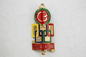 CLAUD BUTLER LONDON VINTAGE BICYCLE METAL BRASS ENAMEL HEADBADGE - Picture 1 of 2