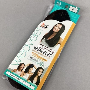 Hair Topper #4 Dark Brown 20” Straight Clip-In Crown Piece Weavelet Synthetic - Picture 1 of 5