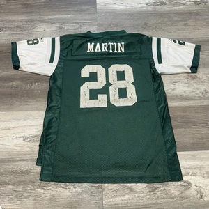 New York Jets Curtis Martin #28 NFL Reebok Green White Mens M Football Jersey - Picture 1 of 9