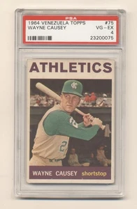 1964 Venezuela Topps Wayne Causey #75 PSA 4 VG-EX NQ! Pop 2! Nur 3 höher! - Bild 1 von 2