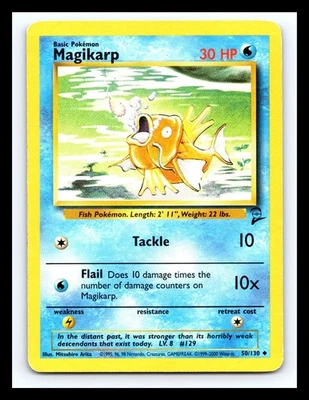 💥 Magikarp 2000 Pokemon TCG Base Set 2 Non Holo # 50/130 - Image 1 of 2