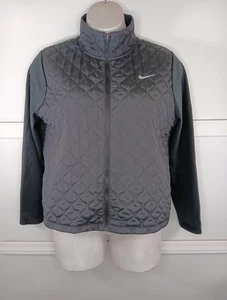 Chaqueta de Correr Nike ThermaFit Aerolayer XL Negra Cremallera Completa Acolchada Agujeros para los Pulgares Usada en Excelente Condición - Imagen 1 de 8